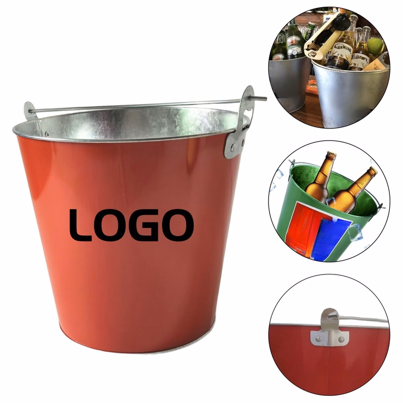 5 Liter Galvanized Metal Beer Ice Bucket