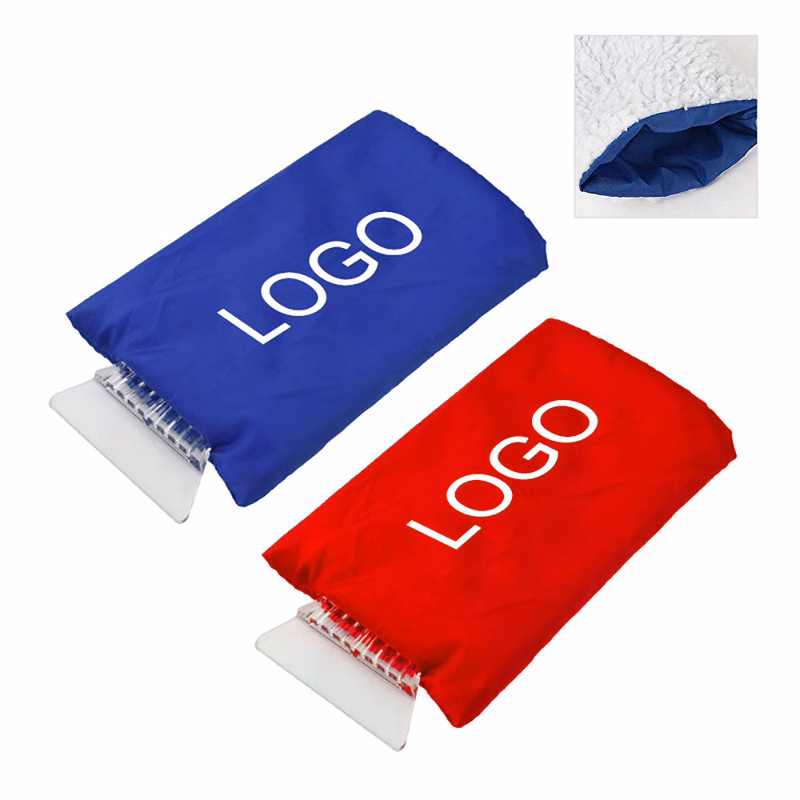 Car Ice Scraper Mitt with Fleece Lined