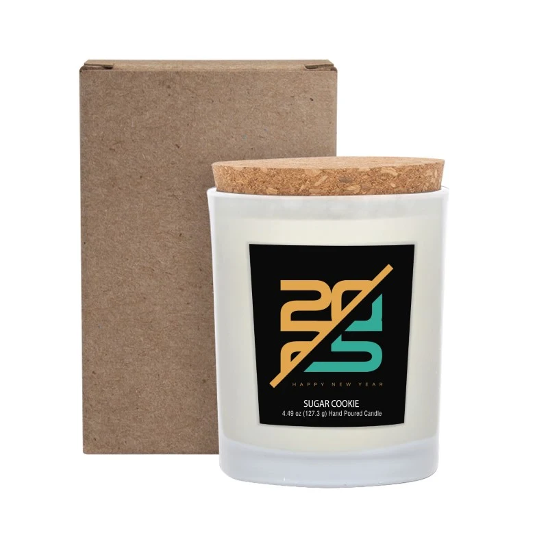 6 oz. Lumin Frosted Candle with Lid 1