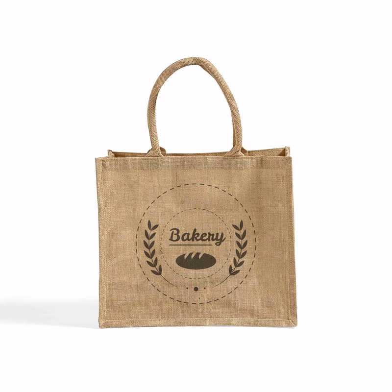 Market Jute Tote Bag