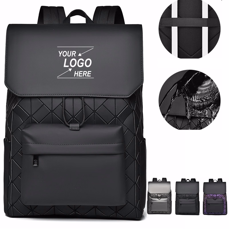 Men's PU Leather Laptop Backpack 16.5"