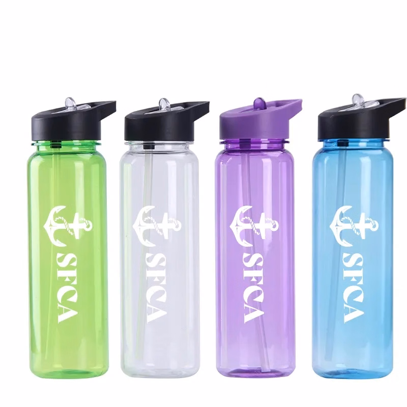 25 Oz. Outdoor sports water bottle with Lids and Straws