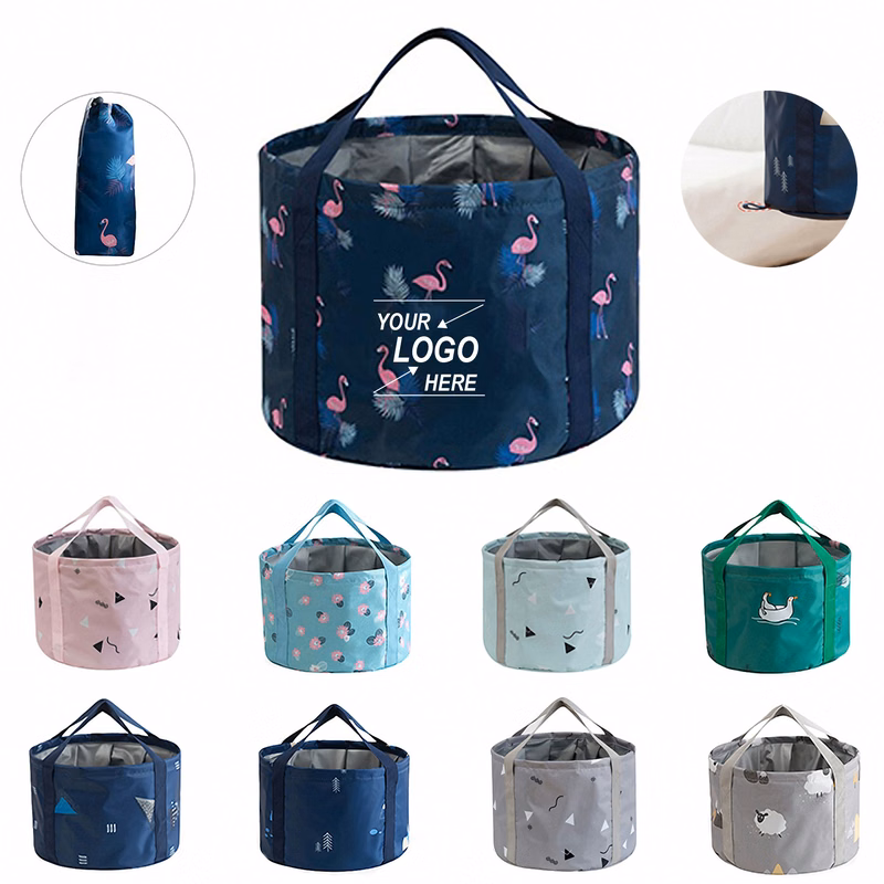 Portable Foldable Nylon Water Bucket with Handle