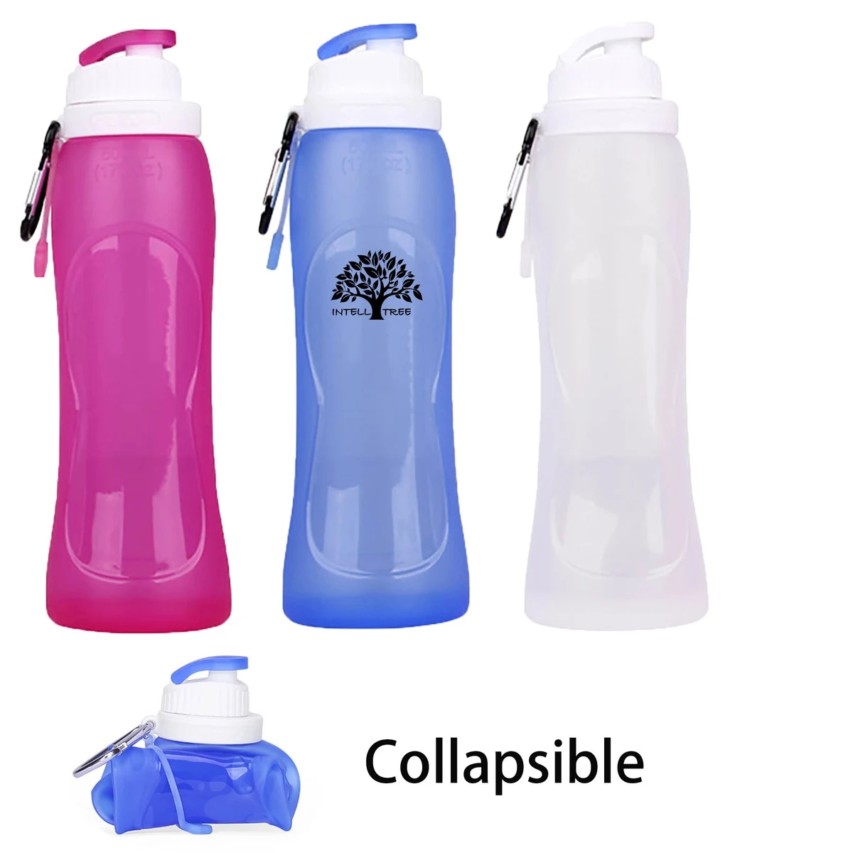 17 Oz Collapsible Water Bottle With Clip For Backpack 1