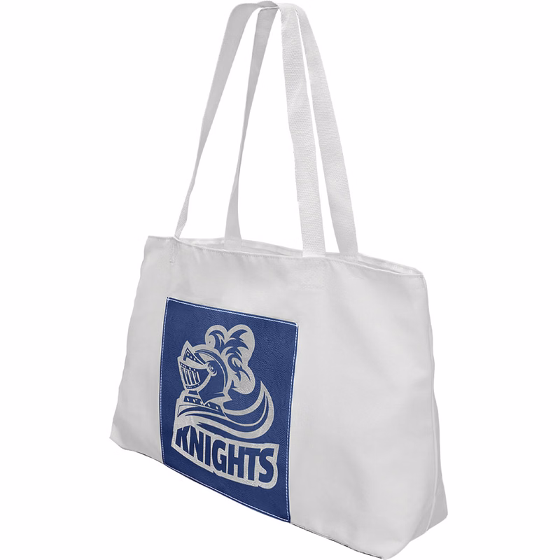 Blue / Silver Laserable Leatherette Gusset Bag.