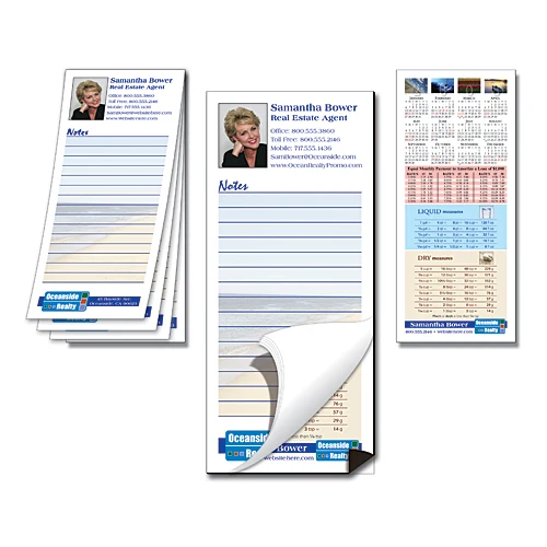 Scratch Pad / Notepad with Magnetic Backer - Custom 25-Sheets (3.5x8) 1