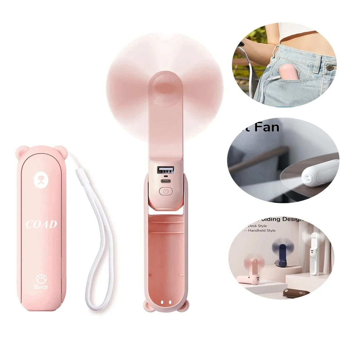 3 In 1 Small Pocket Fan 1