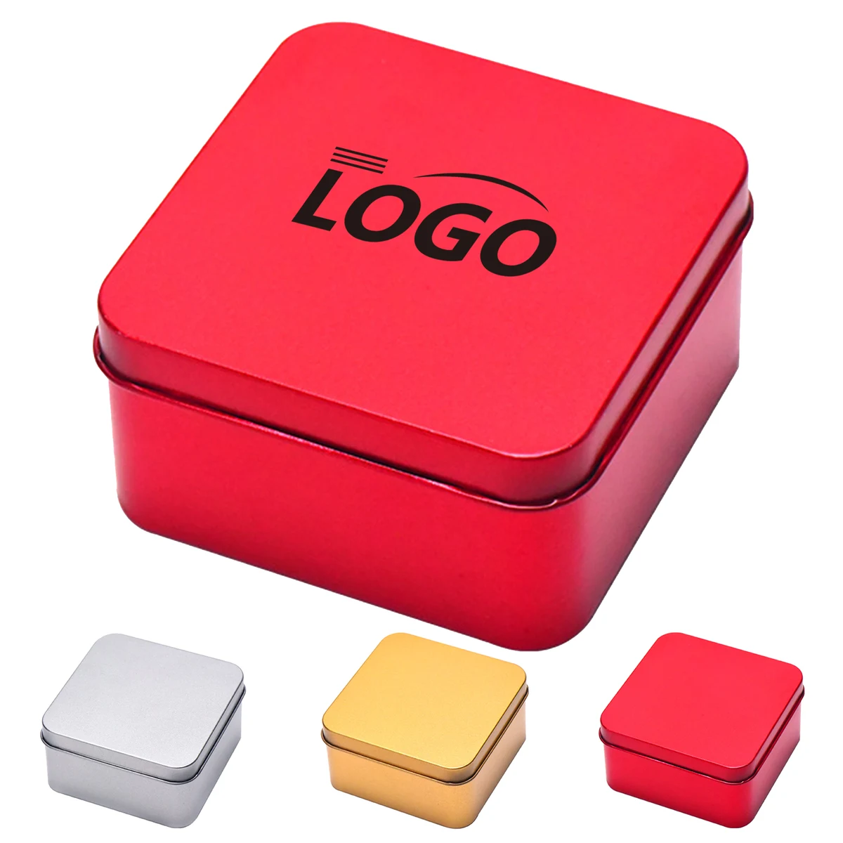 Square Tin Biscuit Container Box 1