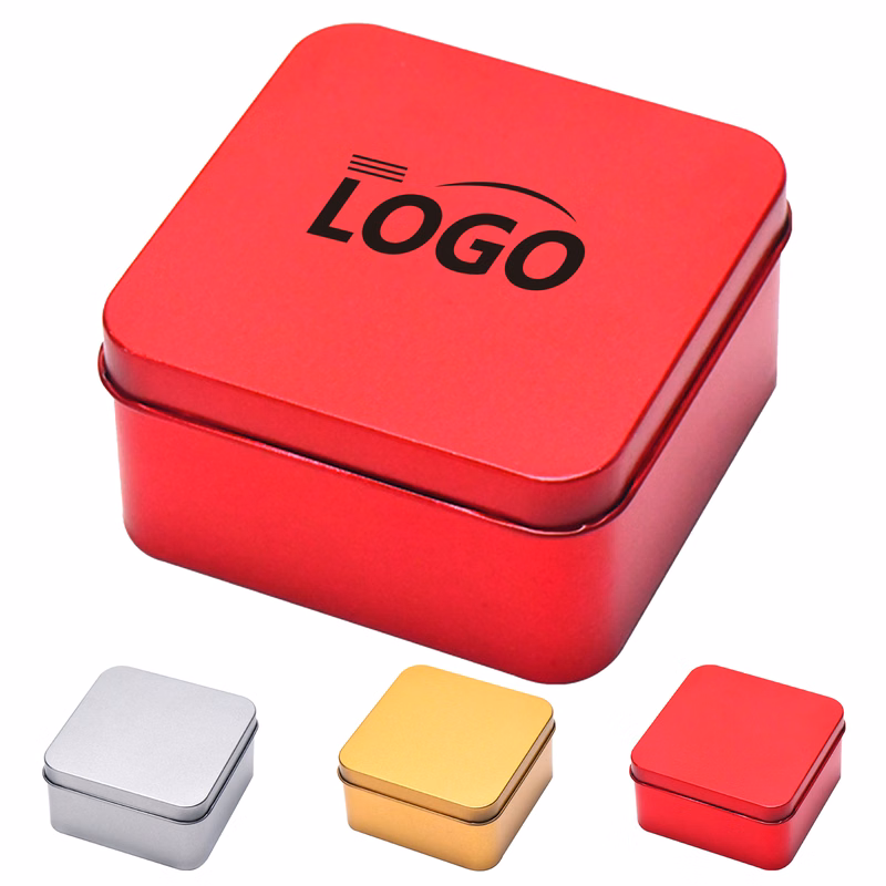Square Tin Biscuit Container Box