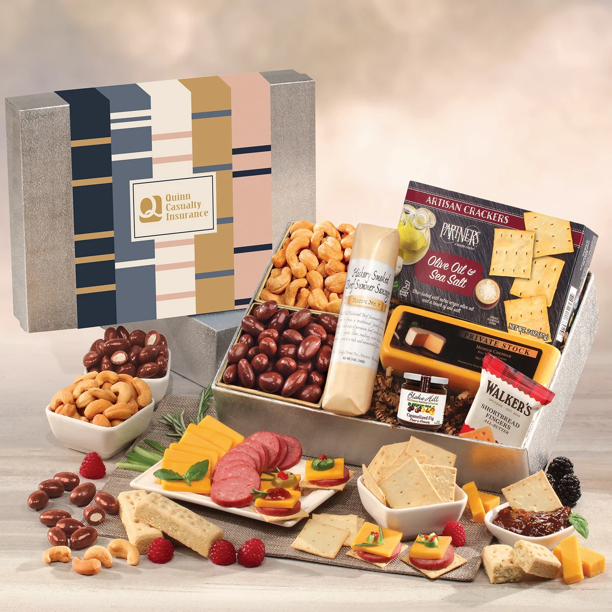 Snacking Smorgasbord with Squares & Lines Sleeve 1