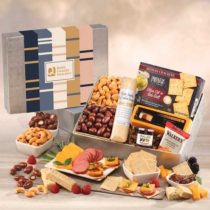 Snacking Smorgasbord with Squares & Lines Sleeve