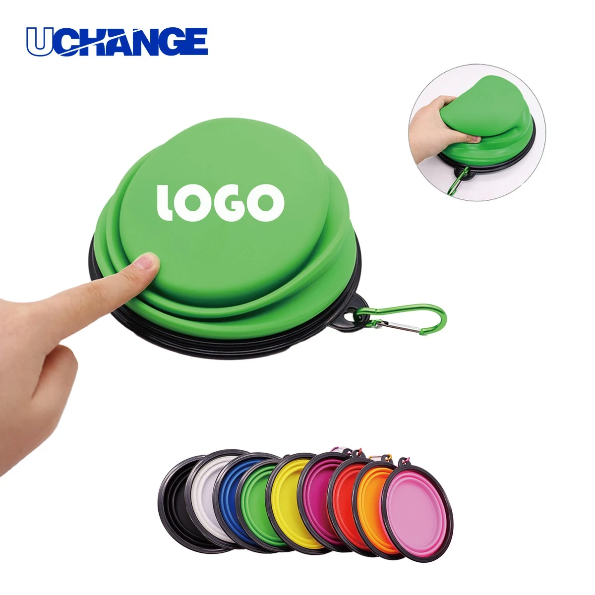 Folding Dog Bowl with Carabiner for Travel 1