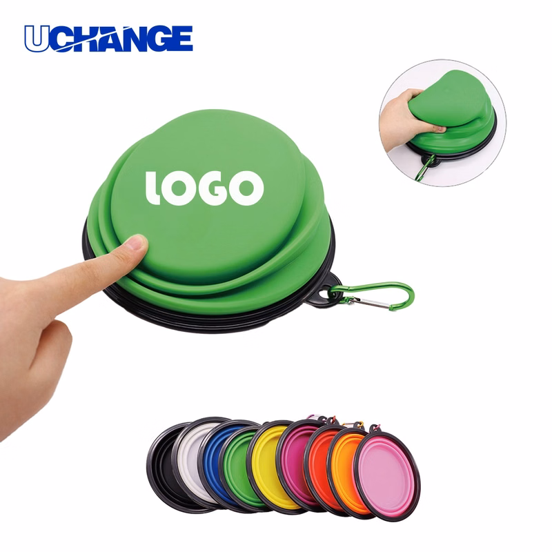Folding Dog Bowl with Carabiner for Travel