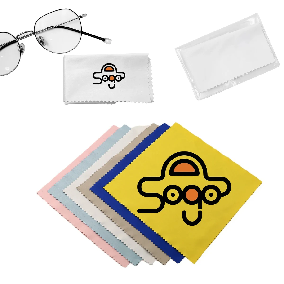 Full-Color Microfiber Cleaning Cloth with Clear Case 1