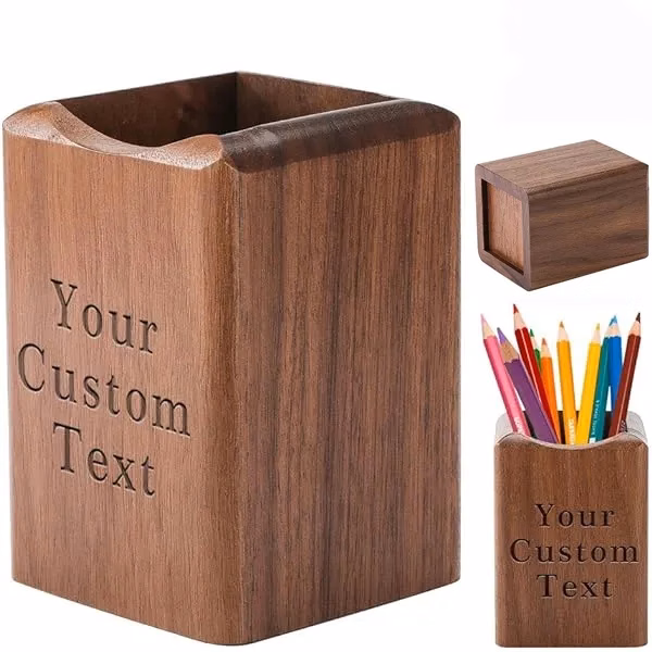 Personalized Wooden Pen Holder