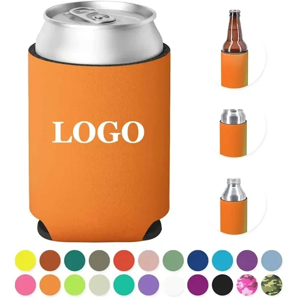 Custom 4 inch Collapsible Can Cooler Sleeve with Anti Slip Design — Insulated Beverage Holder, custom koozie with logo imprint 1