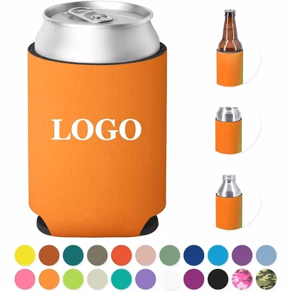 Custom 4 inch Collapsible Can Cooler Sleeve with Anti Slip Design — Insulated Beverage Holder