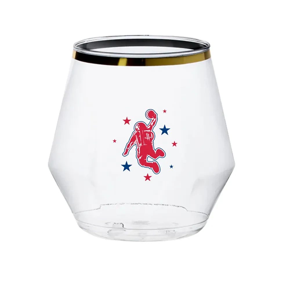 12oz. Diamond Vino Jr Gold Rim 1