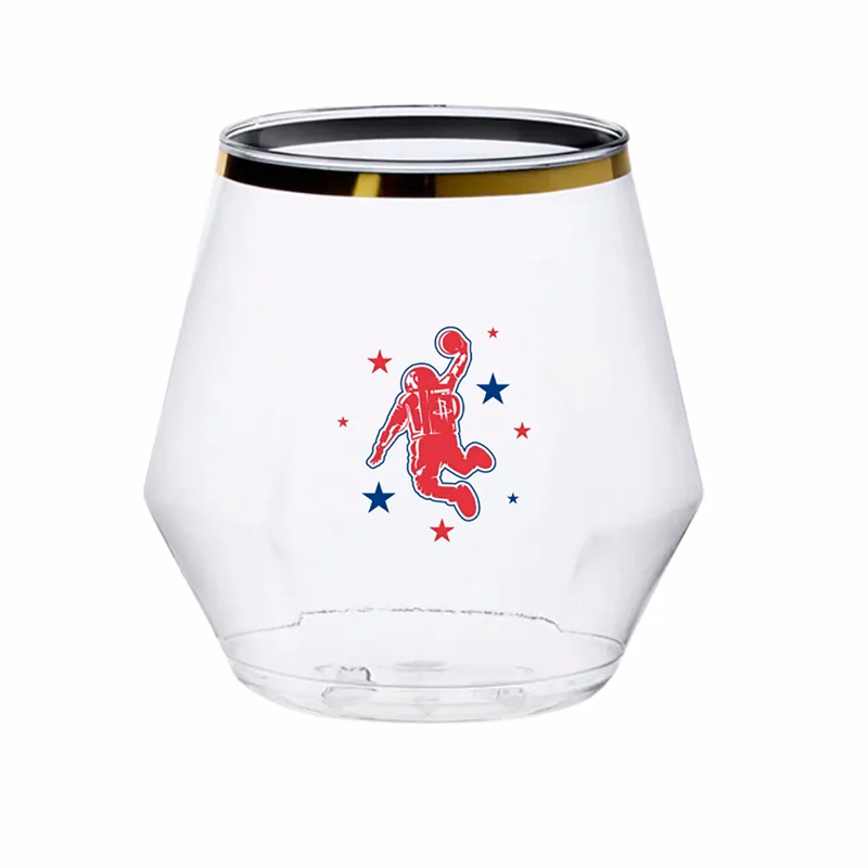 12oz. Diamond Vino Jr Gold Rim