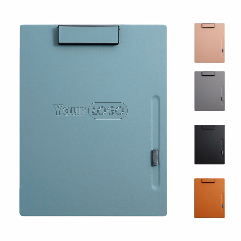 A4 PU Magnetic Clipboard Folder With Pen Holder