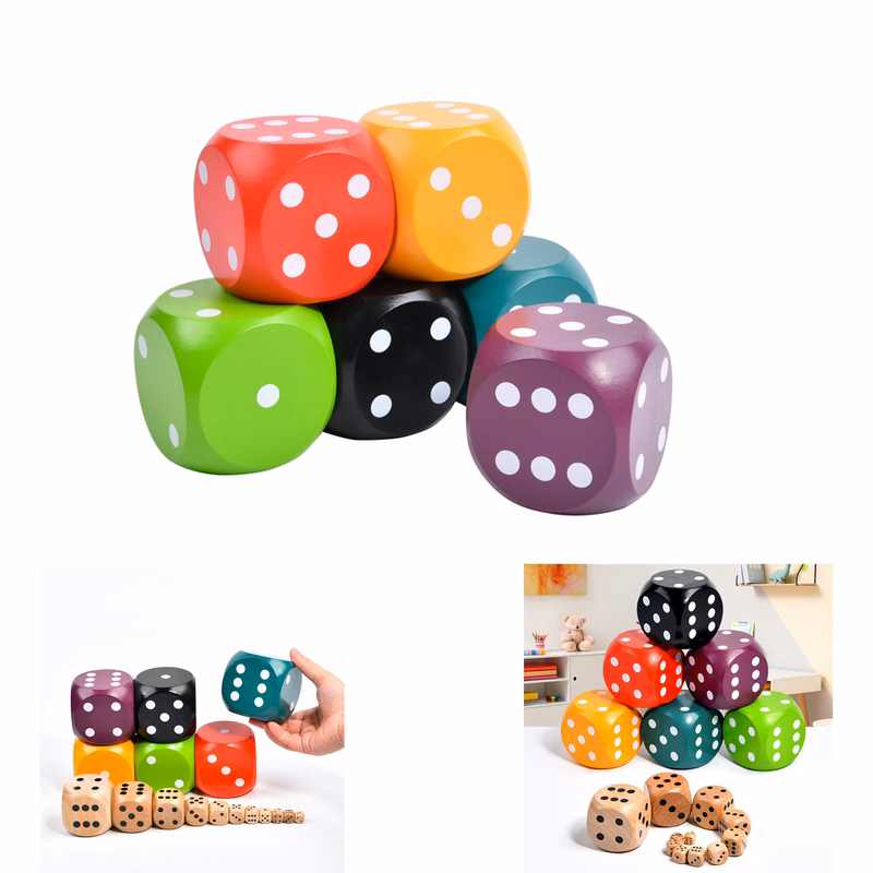 Wooden Game Mahjong Dice