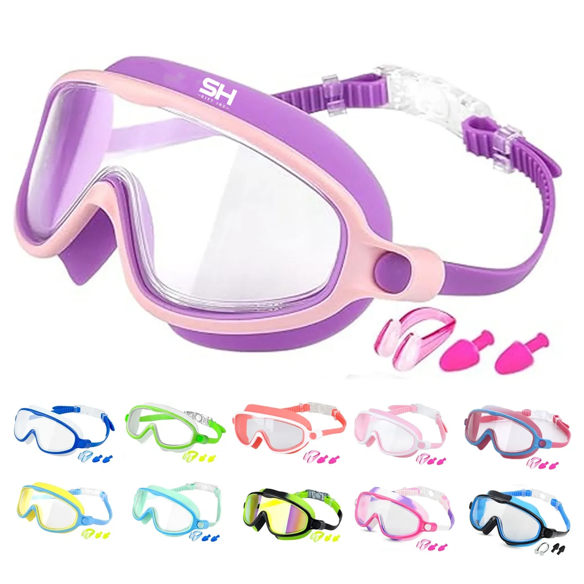 Kids-Swim-Goggles with Nose Cover 1