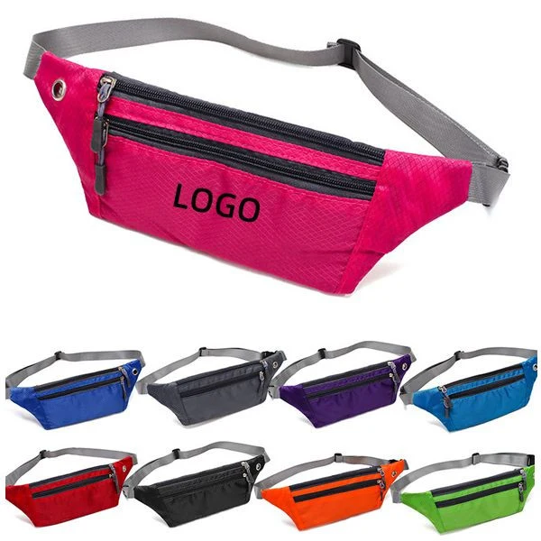 Waterproof Ripstop Waist Fanny Pack W/ 2 Zippers Pockets 1