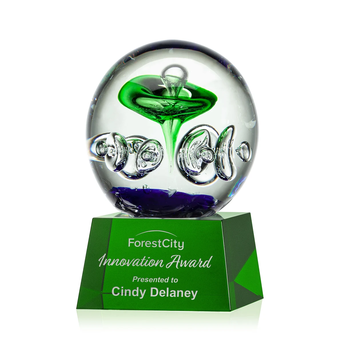 Aquarius Award on Robson Base - Green 1