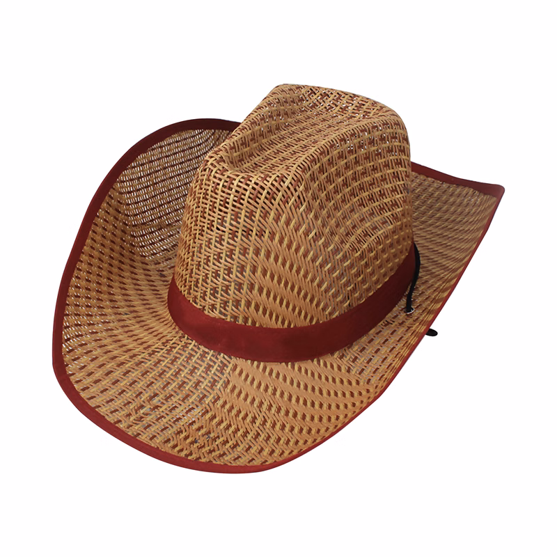 Straw Cowboy Hat With Customizable Band