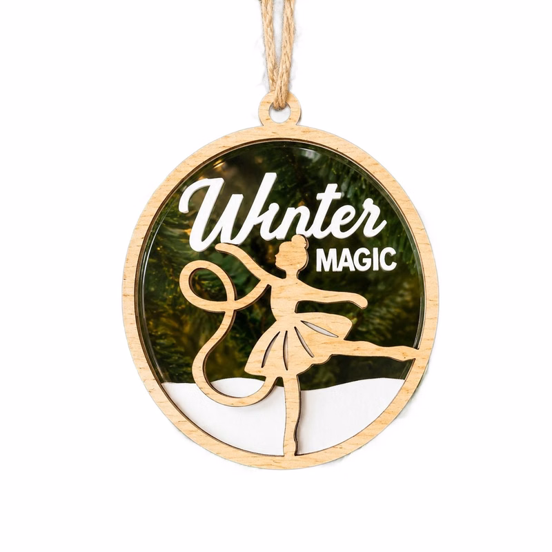 Multi-layer Wooden Acrylic Christmas Tree Ornaments