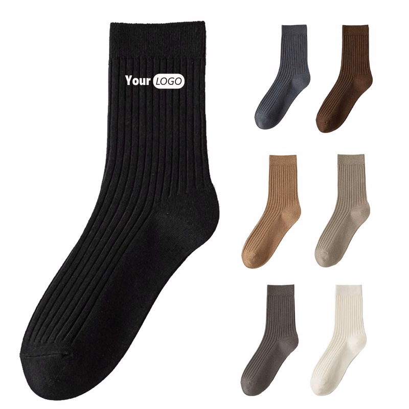 Business Style Pure Cotton Mid?Calf Socks