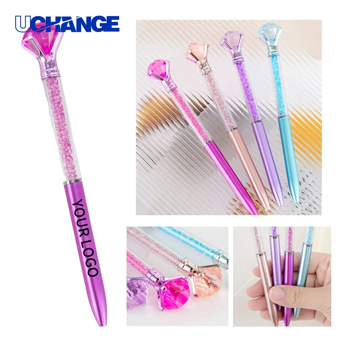 Diamond Retractable Ballpoint Pen, custom pen with logo imprint 1