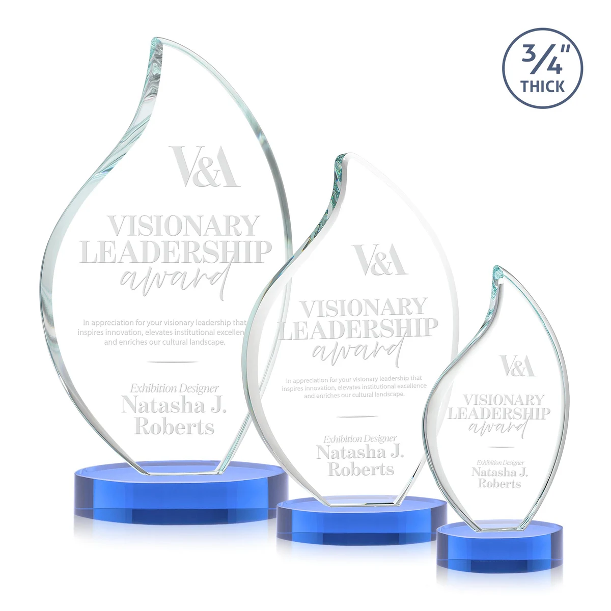 Odessy Flame Award on Alberton Base - Sky Blue 1