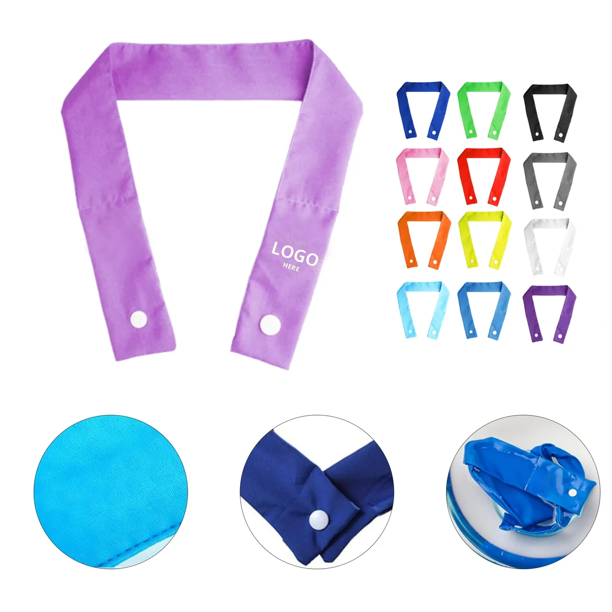 Reusable Snap-On Cooling Neck Scarf 1