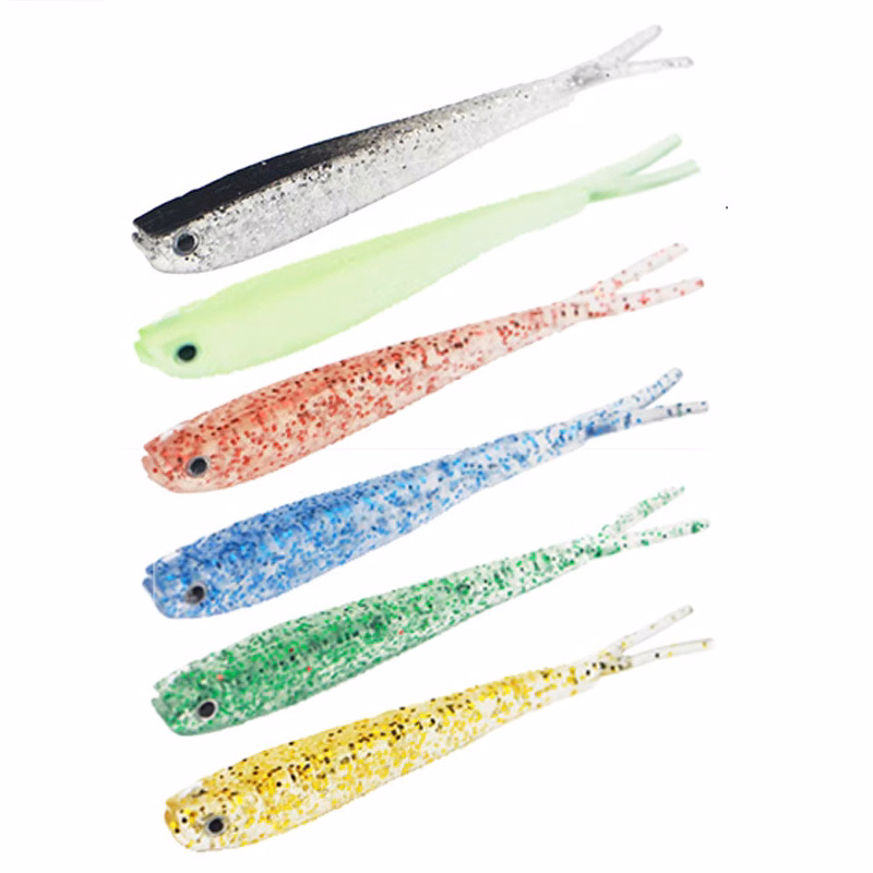 Fishing Lures Bass Bait, Soft Plastic Split Tail Lure