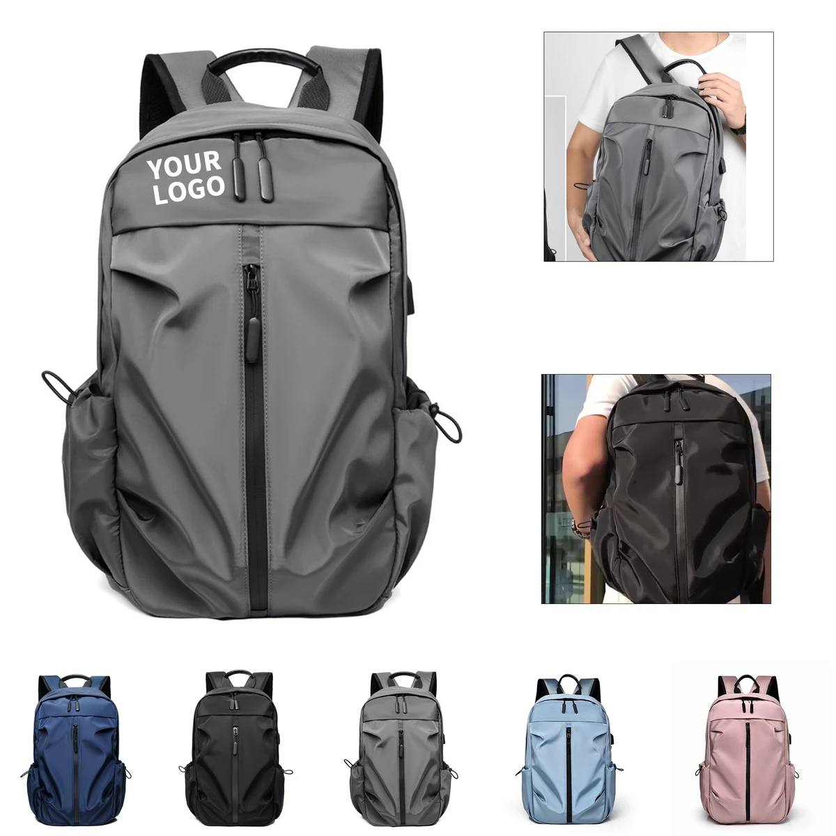 Water Resistant Crossbody Day Pack 11.8" x 7.3" x 3.15" 1