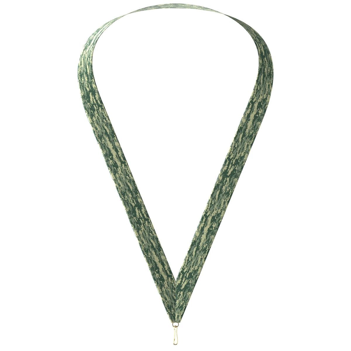 7/8" x 34" Sublimated Green Camo Neckband w/ Quick Clip 1