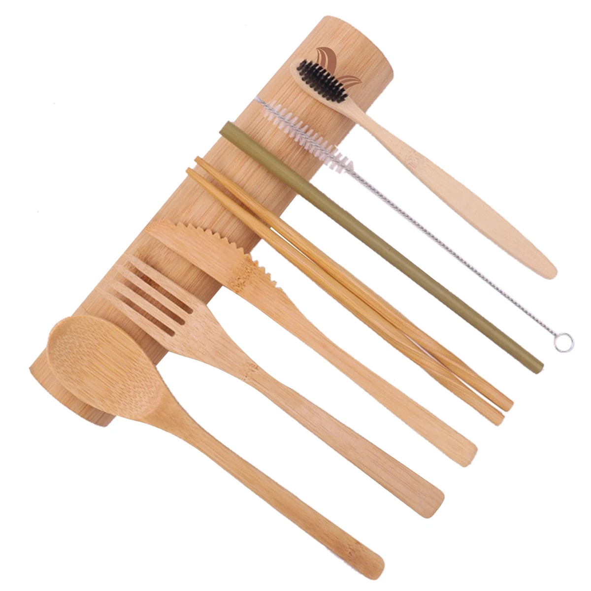 Bucket Convenient Wooden Cutlery Set 1