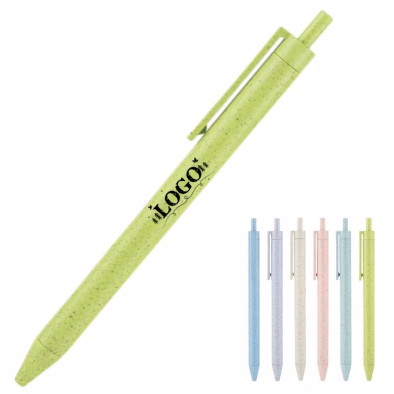 Eco-Friendly Wheat Straw Retractable Ballpoint Pen