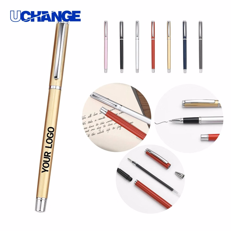 Metal Business Fountain Pen Tool with Replaceable Ink