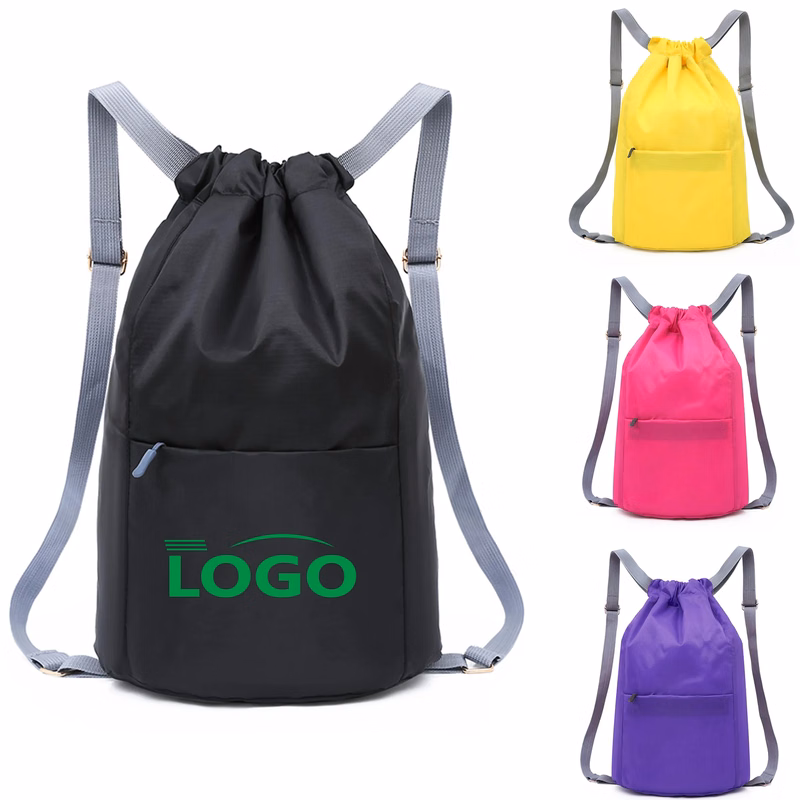 Oxford Fabric Drawstring Backpack for Sports and Casual Use