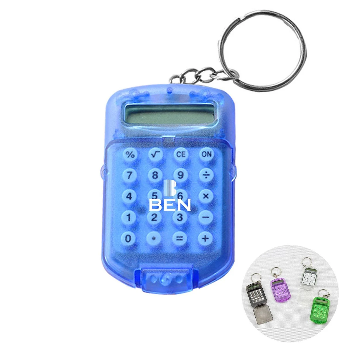 Portable calculator keychain pendant 1