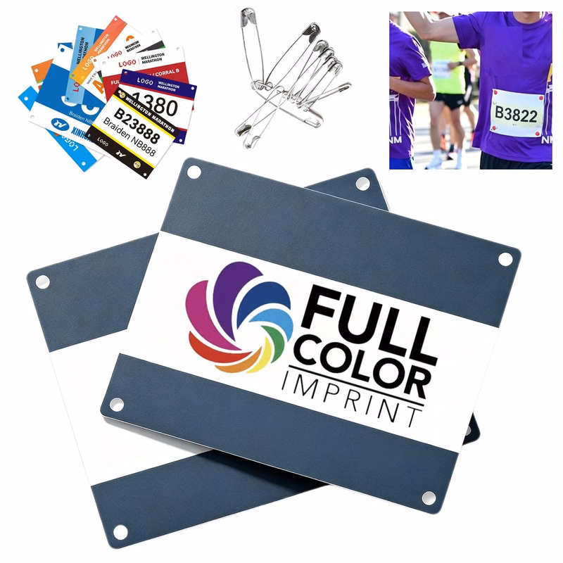 MOQ 20 Full Color Race Number Bib