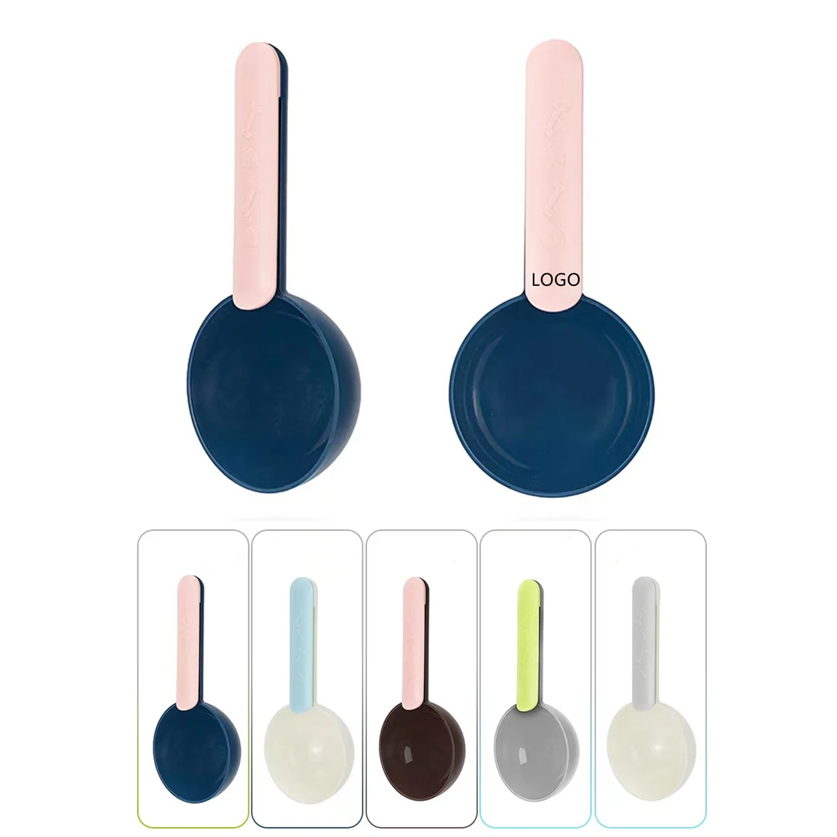 Small Silicone Pet Food Scoop With Bag Sealing Clip 1