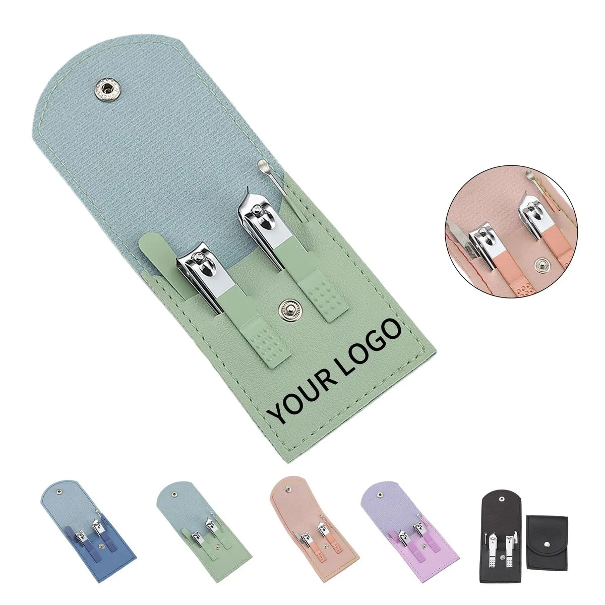 Stainless Manicure Set with Logo 1