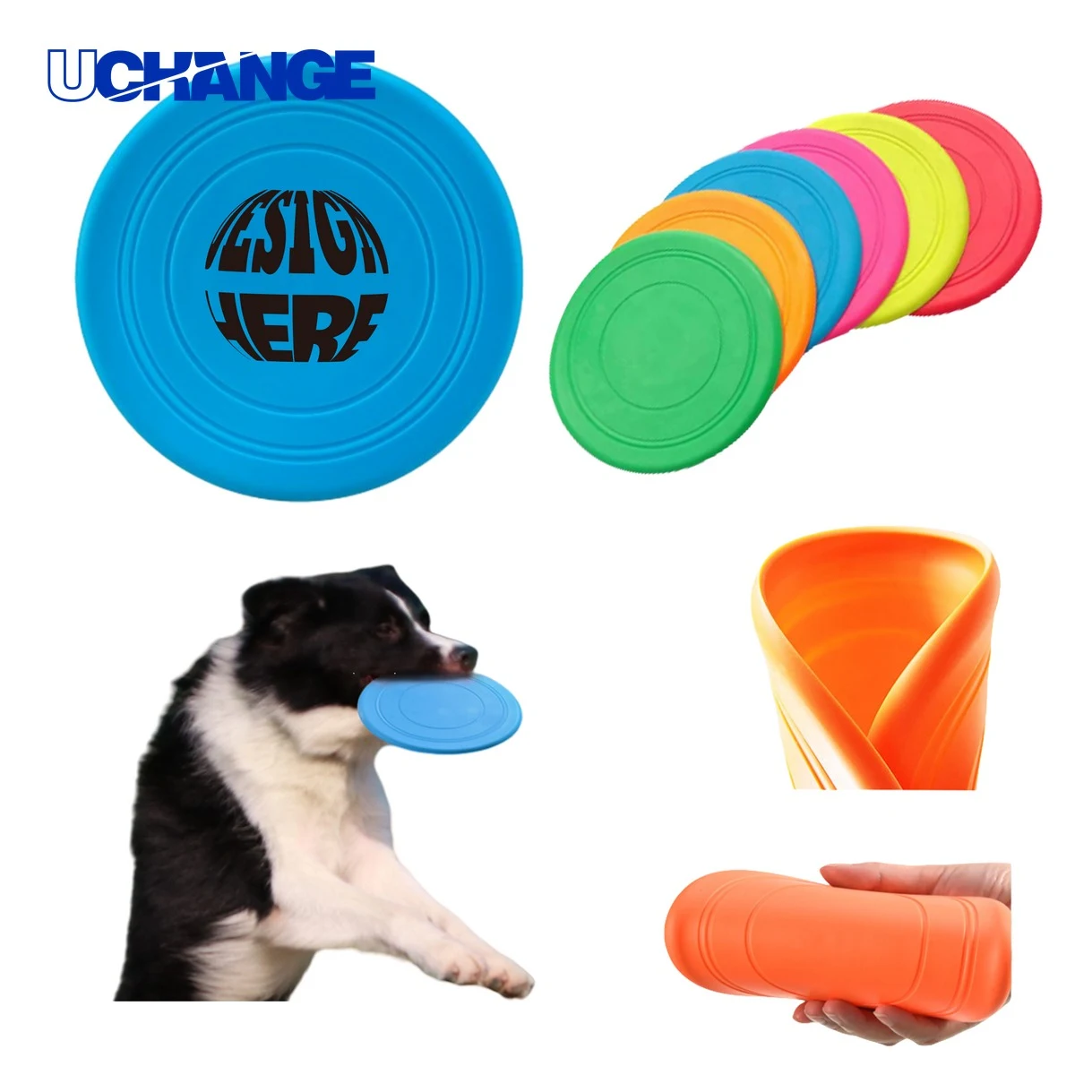 Silicone Dog Flying Disc Toy for Outdoor Training 1