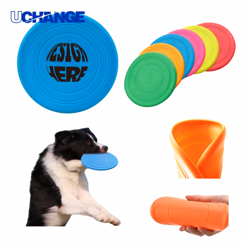 Silicone Dog Flying Disc Toy for Outdoor Training