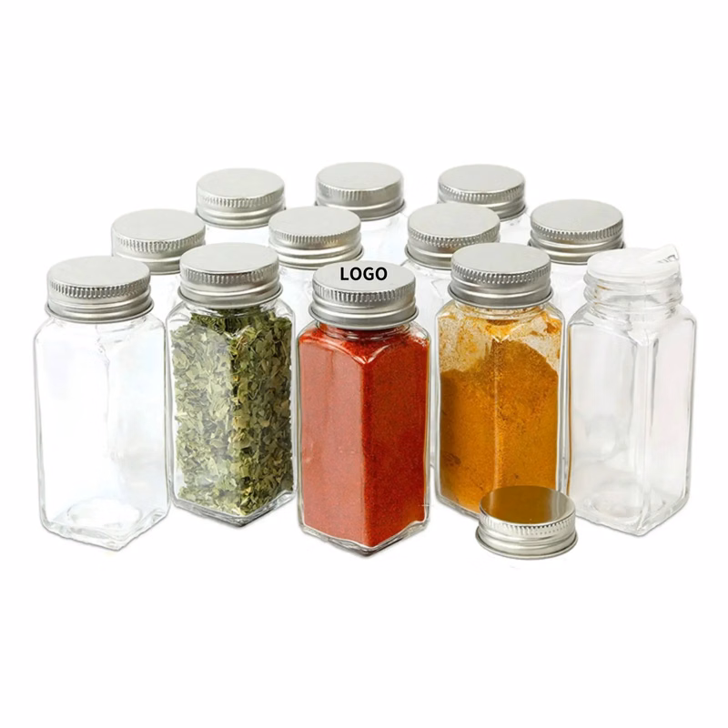 4 oz Bamboo Spice Jars Kitchen Set