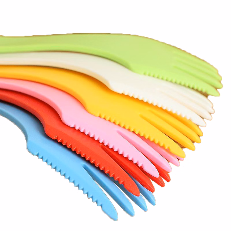 Plastic Dual-Ended All-In-One Knife, Fork & Spoon