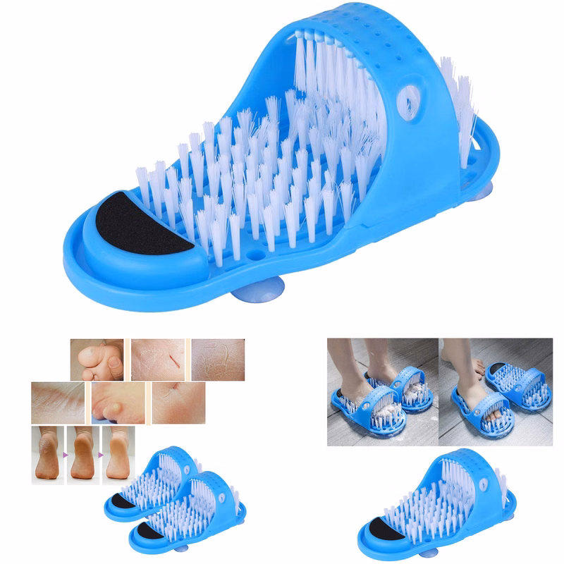 Plastic Bath Shower Feet Massage Slippers For Lazy Wash Feet